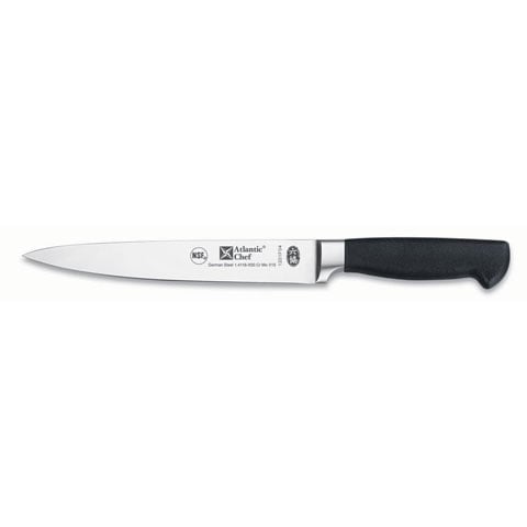 FORGED CARVING KNIFE , SANTOPRENE HANDLE