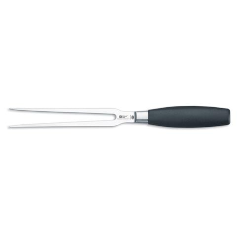 FORGED STRAIGHT CARVING FORK , SANTOPRENE HANDLE