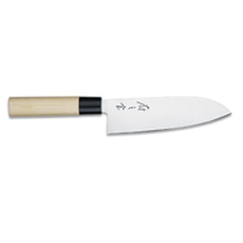 SANTOKU KNIFE , WOODEN HANDLE