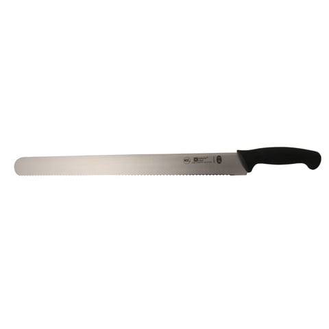 SERRATED CAKE KNIFE , PLASTIC HANDLE