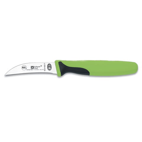 Atlantic Chef Plastic Handle Curved Paring/Turning Knife 8cm, Green