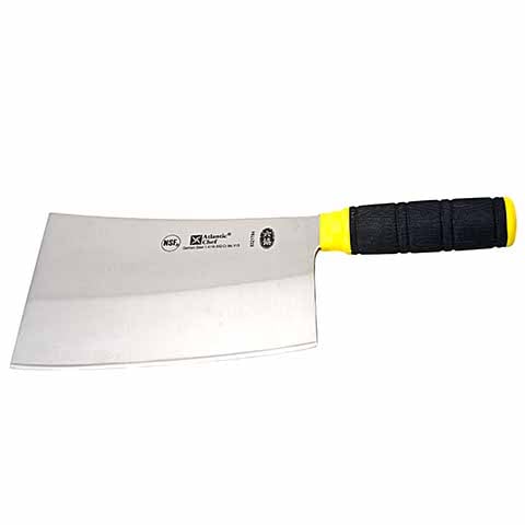 Atlantic Chef Plastic Handle Stainless Steel Kow Kong Knife #1 L18xW11.5cm, Yellow