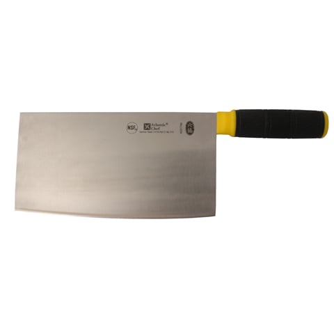 Atlantic Chef Plastic Handle Stainless Steel Mun Mo/Kitchen Knife #2 L21.5xW11.4cm, Yellow