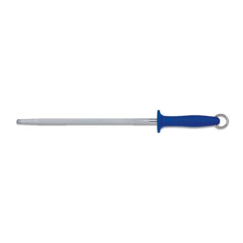 Atlantic Chef Sharpening Steel 30cm Round Stadard Cut, Handle Blue