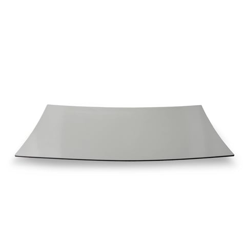 Efay Melamine Rectangle Curved Plate L61.5xW31xH4cm, White, Luna