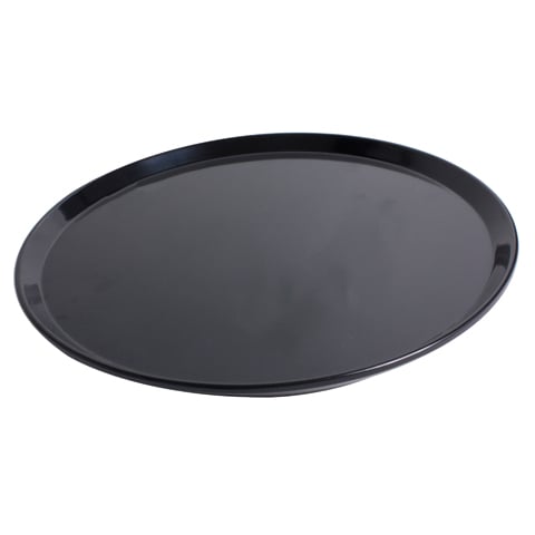 MEL ROUND TRAY Ø31xH2cm, BLACK, VELOCITY, EFAY