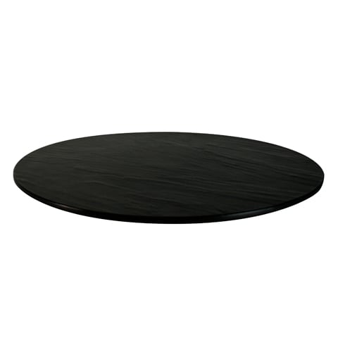 MEL RD DISPLAY TRAY Ø43xH1cm, SLATE/GRANITE FINISH, BLACK, TAROKO, EFAY