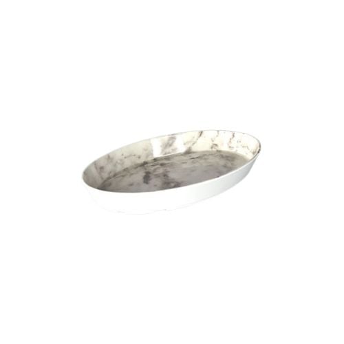 MEL OVAL PLATTER L26.5xW16.2xH4cm, PURE WHITE CARRARA, FLOATING, EFAY