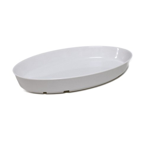 Efay Melamine Oval Platter Ø33xW20xH4Cm , Ivory, Floating