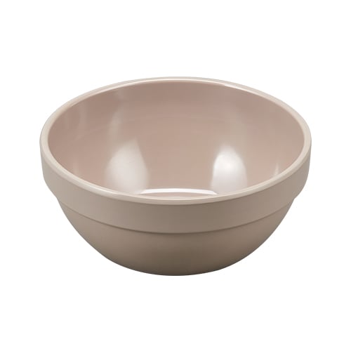 Efay Melamine Round Bowl Ø22.5xH11.5cm, Warm Grey, Stack