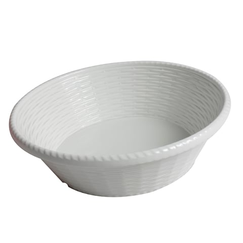 MEL RD SERVING BASKET Ø24xH7cm, IVORY, EFAY