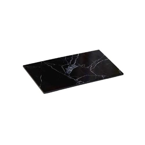 MEL 1/3 FOOTED PLATTER L32.5xW17.6xH2cm,  BLACK, MARBLE, EFAY