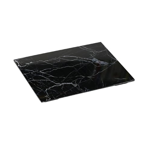 MEL 1/2 FOOTED PLATTER L32.5xW26.5xH2cm, BLACK, MARBLE, EFAY