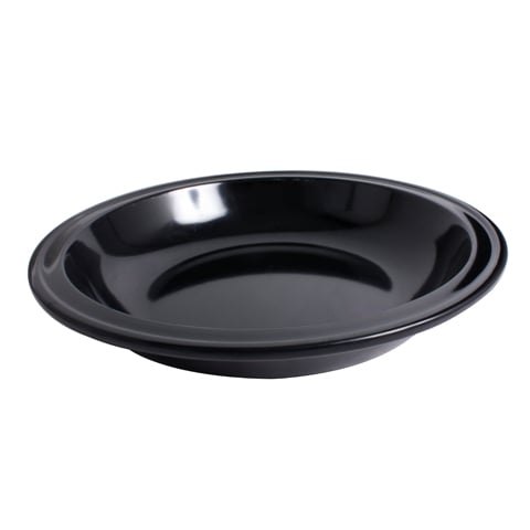 Efay Melamine Round Deep Plate Ø38xH6.5cm, Black