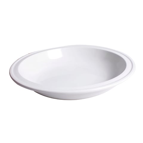 Efay Melamine Round Deep Plate Ø38xH6.5cm, White