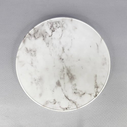 Efay Melamine Round 11" Board , (Carrara) White, Mela