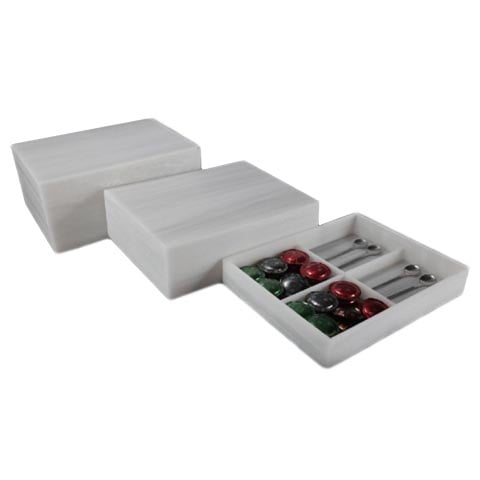 Efay ABS GN 1/2 4-Compartment Storage Box / Display Stand , Cloud