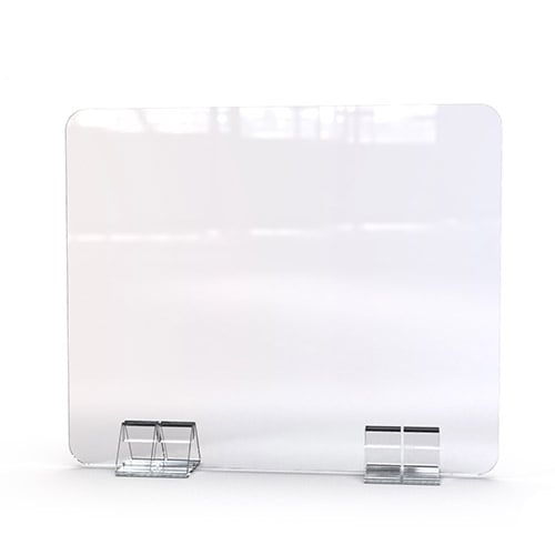 Efay Acrylic Sneeze Guard-TP Table Plain With Holders 60x50cm, Thickness 0.3cm