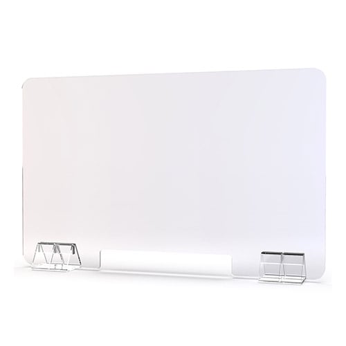 Efay Acrylic Sneeze Guard-TP Table With Slot & Holders 80X50cm, Thickness 0.3cm