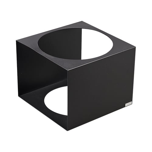 Efay Metal 8.5" Cube Display Stand , Black, Gamma