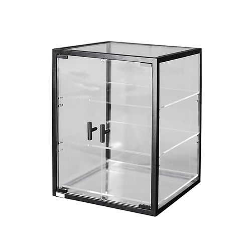 Efay Acrylic 3 Tier GN 1/2 Pastry Display Case , Black, Gamma