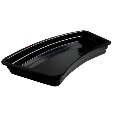 Efay Melamine Fan Shape Display Pan L53.5xW26.5xH6.5cm, Black DISPLAY PAN L53.5xW26.5xH6.5cm, BLACK, EFAY