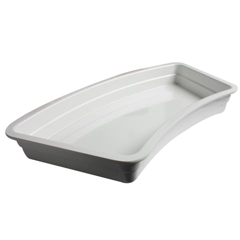 Efay Melamine Fan Shape Display Pan L53.5xW26.5xH6.5cm, White