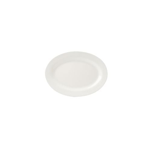 Efay Melamine Oval Platter Ø26xW16xH4cm, Ivory, Floating