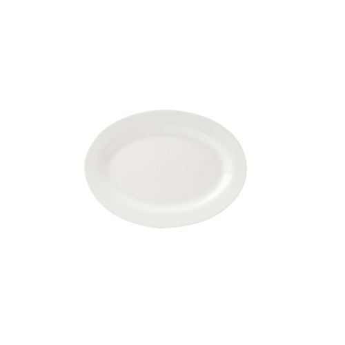 Efay Melamine Oval Platter Ø33xW20xH4Cm , Ivory, Floating