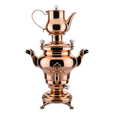 S/S SAMOVAR WATER TANK 3L TEAPOT 1L, 1800W, ROSE GOLD PLATED, ODESSA, BEEM