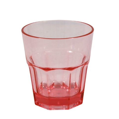 ACRYLIC O/FASHION TUMBLER D8.5xH9cm, 270ml, GRANITY RED