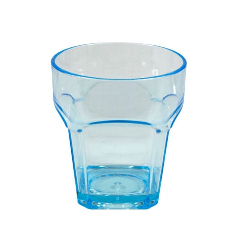 PC O/FASHION TUMBLER  D8.5xH9.5cm, 300ml, SQ BASE BLUE