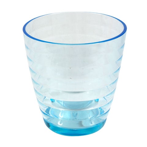 ACRYLIC O/FASHION TUMBLER D9xH9.5cm, 400ml, SWIRL BLUE