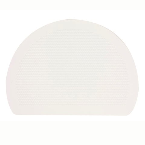 (15-02026) PLC SEMICIRCLE SHAPE SCRAPER 195x150mm, RIGID, MARTELLATO