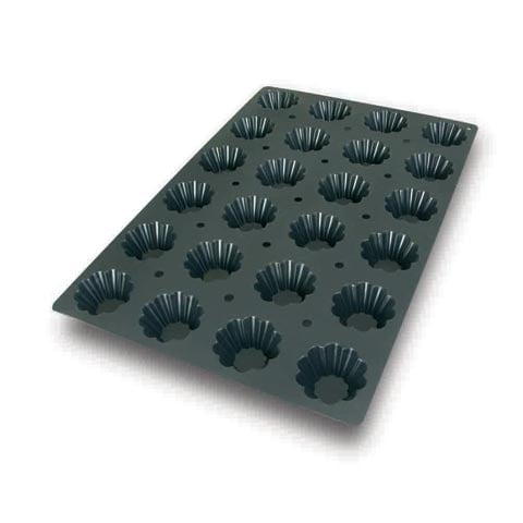 (15-00240) SILICONE MOULD 60x40, 24 BRIOCHES, Ø78xH36mm, 84ml, SILIKOMART