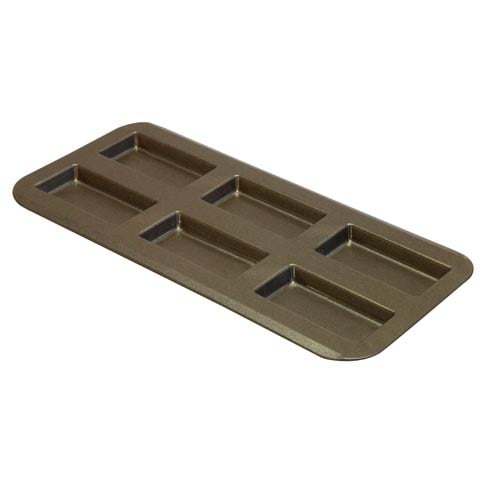 NON-STICK RECTANGLE STAMPED 6 FINANCIER MOULD