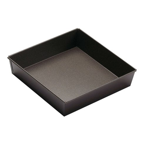 NON-STICK SQUARE CAKE MOULD w/FIXED BOTTOM