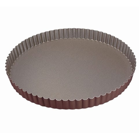 Gobel Non-Stick Fluted Round Tart Mould With Fixed Bottom Ø22xH2.5cm