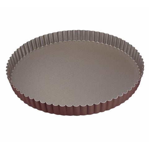 Gobel Non-Stick Fluted Round Tart Mould With Fixed Bottom Ø28xH2.5cm