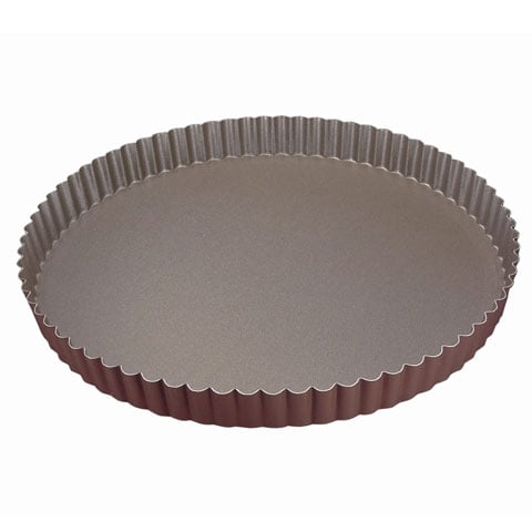 Gobel Non-Stick Fluted Round Tart Mould With Fixed Bottom Ø30xH2.5cm