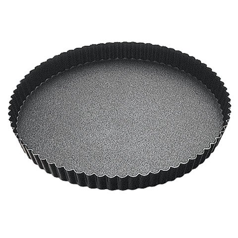 NON-STICK ROUND MEDIUM DEEP FLUTED CAKE MOULD w/FIXED BOTTOM