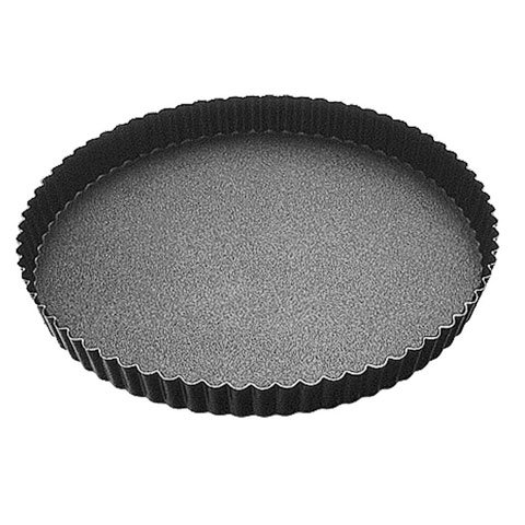 Gobel Non-Stick Round Medium Deep Fluted Tart Mould With Fixed Bottom Ø26xH3.5cm