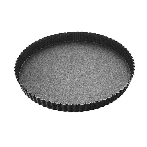 NON-STICK ROUND MEDIUM DEEP FLUTED CAKE MOULD w/FIXED BOTTOM