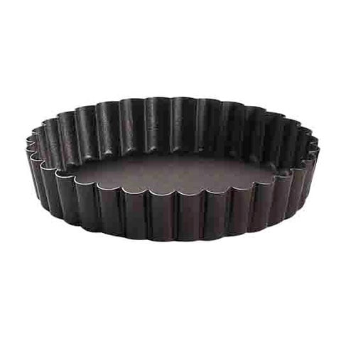 Gobel Non-Stick Round Fluted Tart Mould With Fixed Bottom Ø10xH1.8cm, 12Pcs/Pack