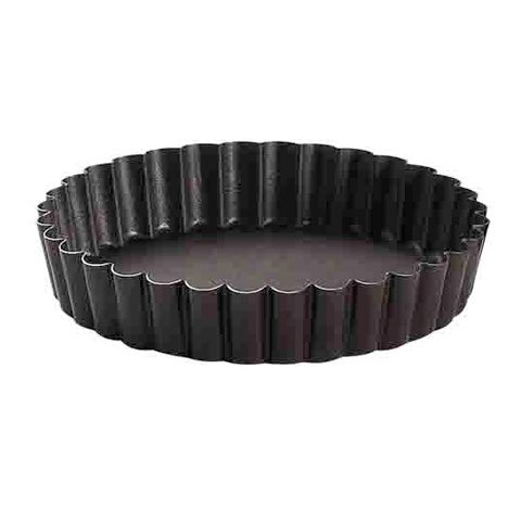 Gobel Non-Stick Round Fluted Tart Mould With Fixed Bottom Ø14xH2.5cm