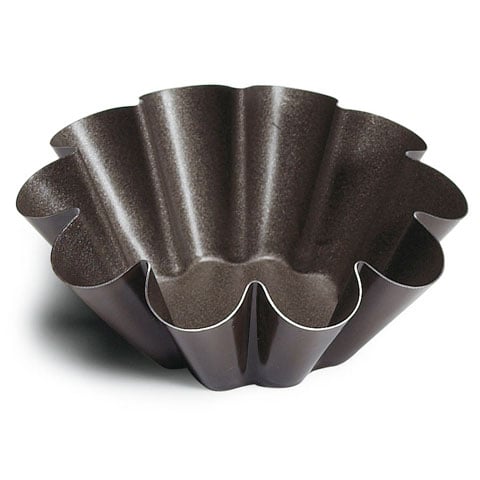 NON-STICK BRIOCHE MOULD w/FLAT BOTTOM & 9 RIBS