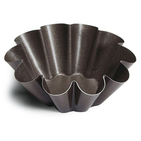 NON-STICK BRIOCHE MOULD w/FLAT BOTTOM & 10 RIBS