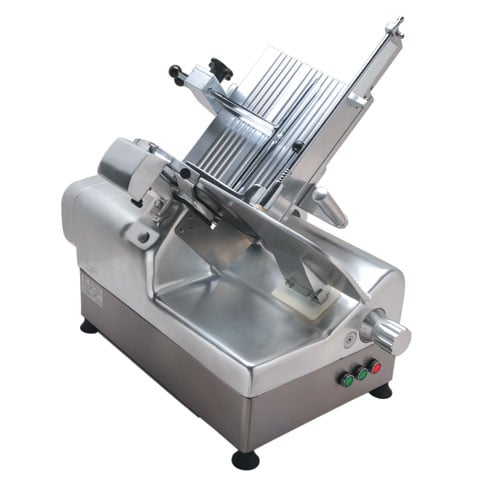 (18-00616) AUTOMATIC MEAT SLICER MACHINE, L68xW47xH76cm, 230V/370Wx2/50HZ ==6 MONTHS WARRANTY==