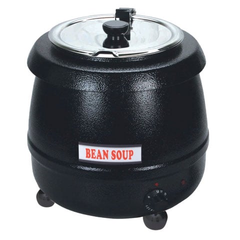 (18-00841) ELECTRIC SOUP WARMER, 10ltr, BLACK, 220-240V/50-60Hz ==WITHOUT WARRANTY==