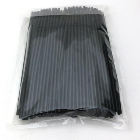 FLEXIBLE STRAW 250pcs/pkt Ø6mmxL21cm, BLACK